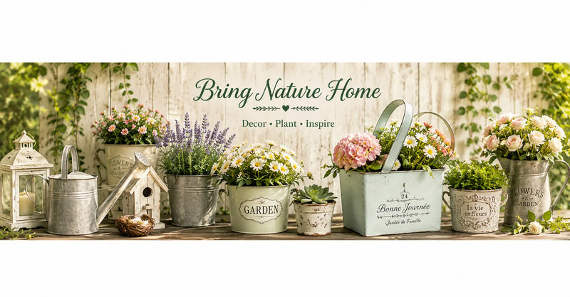 French Country Iron Planters