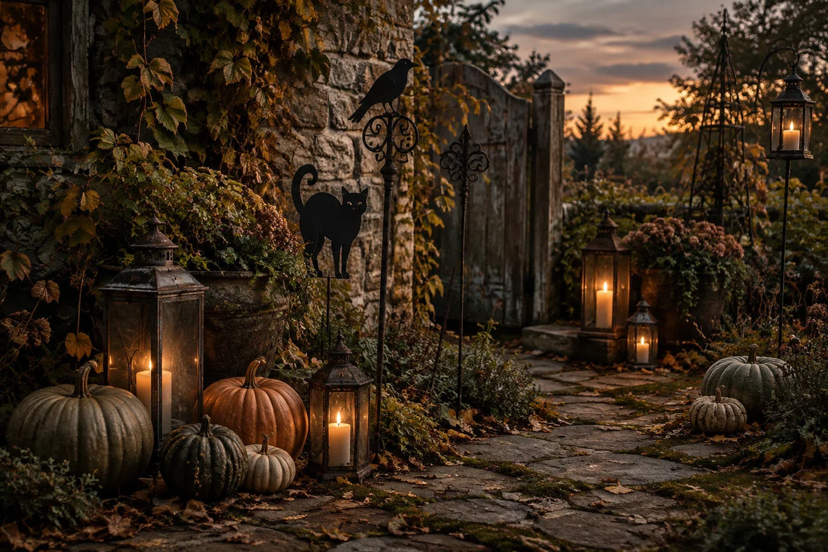Halloween-dekoration för trädgården i vintagestil