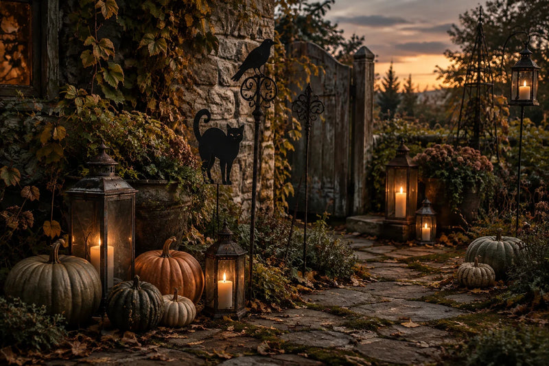 Vintage Halloween Garden Decor
