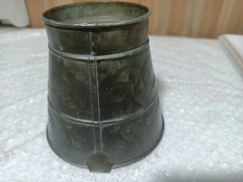 Heartful Garden Vintage Metal Planter Bucket – Rustic Embossed Farmhouse Tin Planter & Desk Organizer (Since 1972) – 5.3" x 4.7" - The Curated Shop