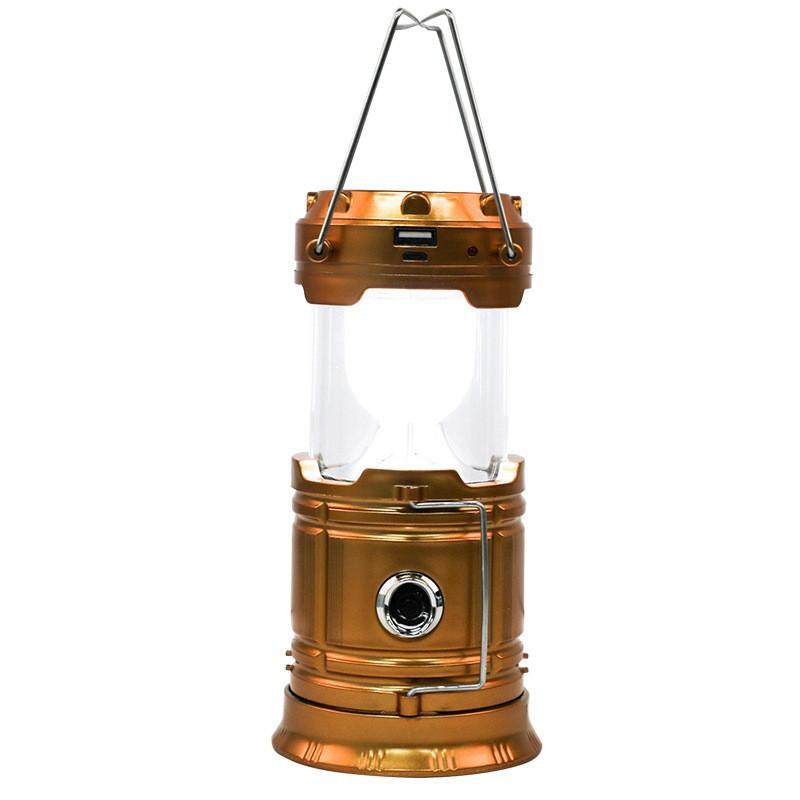 4-in-1 Collapsible Solar Camping Lantern – Pop-Up LED Tent Light, Flashlight & Emergency Power Bank