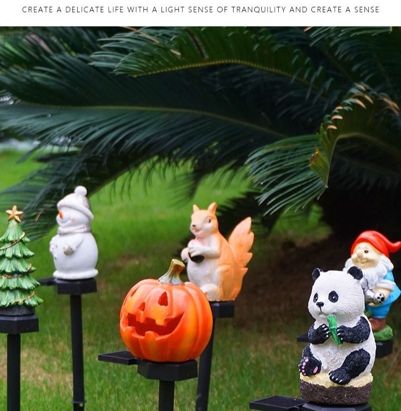 Luminous Storybook Animal Solar Stakes – Hand-Painted Resin Garden Pathway Lights (10 Styles)