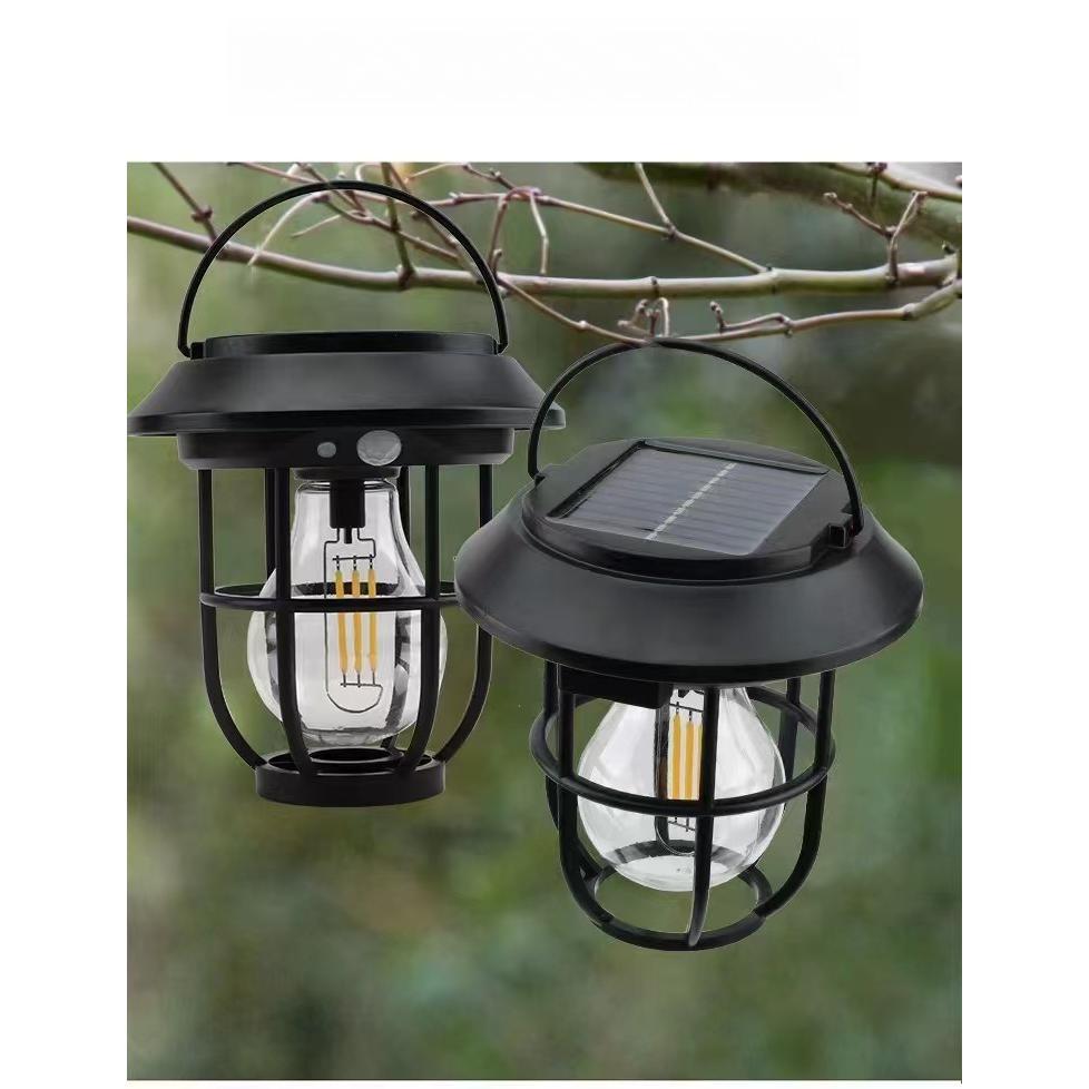 3-in-1 Solar Edison Lantern – Motion Sensor Outdoor Stake, Wall Sconce & Hanging Light