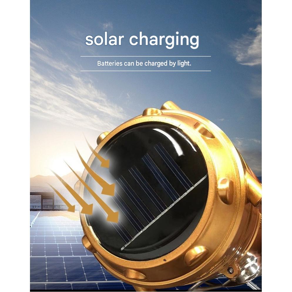 4-in-1 Collapsible Solar Camping Lantern – Pop-Up LED Tent Light, Flashlight & Emergency Power Bank