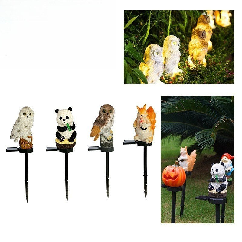 Luminous Storybook Animal Solar Stakes – Hand-Painted Resin Garden Pathway Lights (10 Styles)