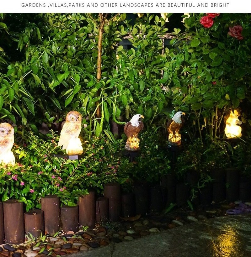 Luminous Storybook Animal Solar Stakes – Hand-Painted Resin Garden Pathway Lights (10 Styles)