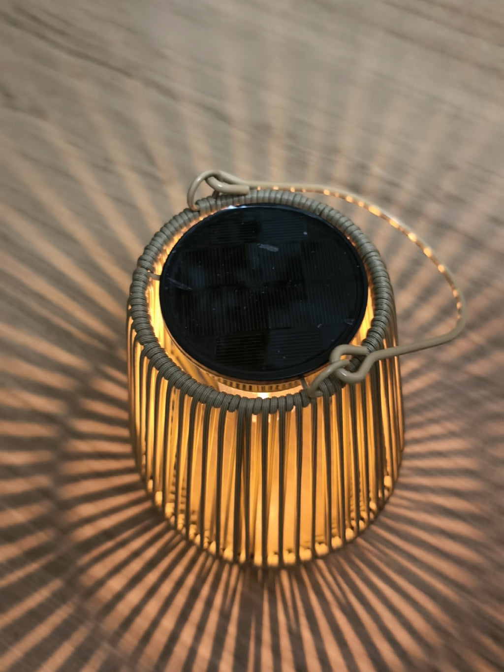 Solar Woven Rattan Lanterns – Boho Outdoor Table & Hanging Lights (Set of 2)