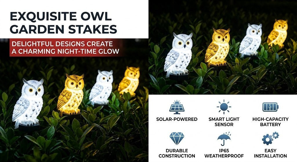 Luminous Storybook Animal Solar Stakes – Hand-Painted Resin Garden Pathway Lights (10 Styles)