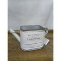 Portable iron flower pot white