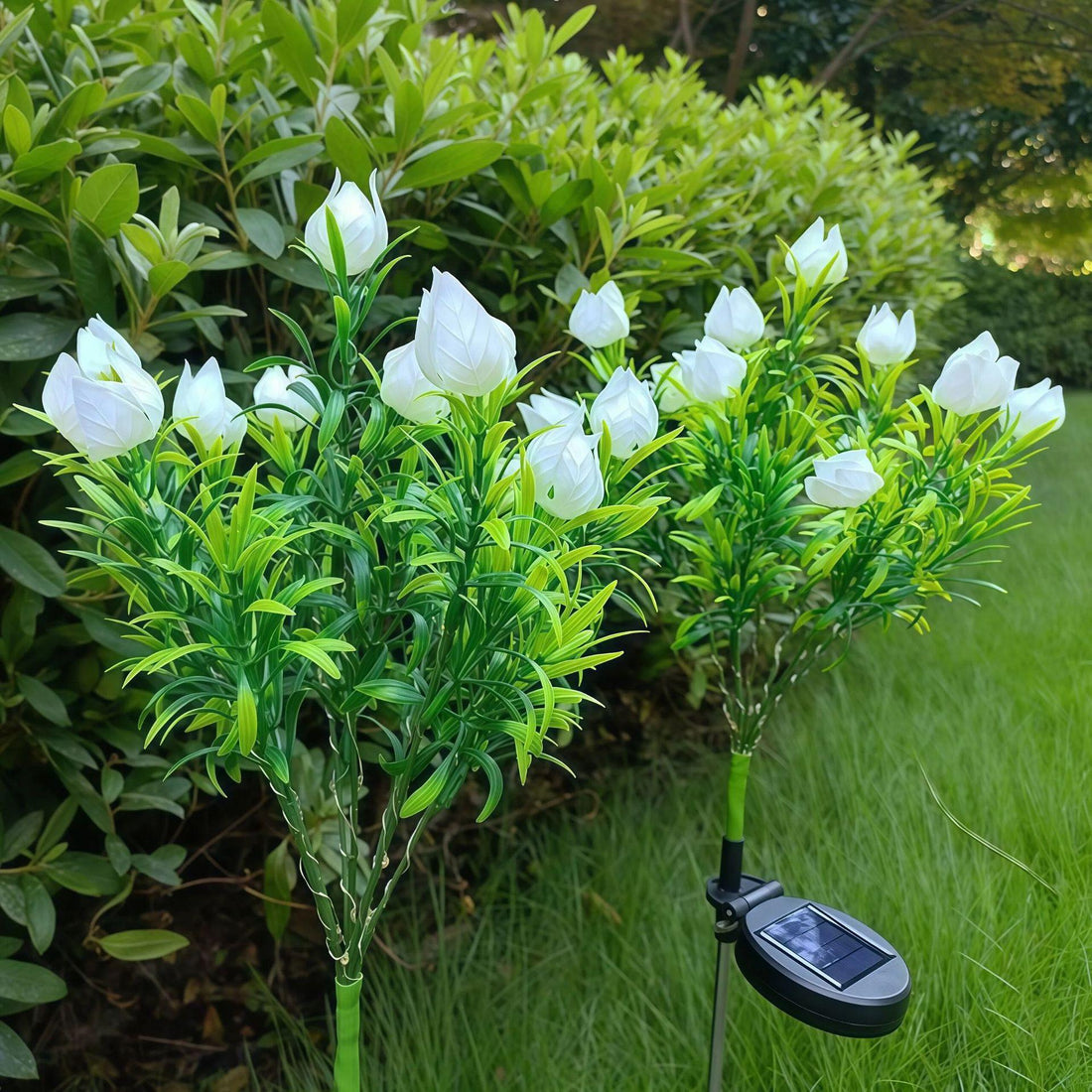 Luminous Gardenia Solar Pathway Lights – Waterproof Blooming Flower Garden Stakes