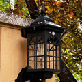 Vintage Edison Solar Wall Sconce – Motion Sensor Outdoor Porch Lantern (2 Styles, 2 Colors)