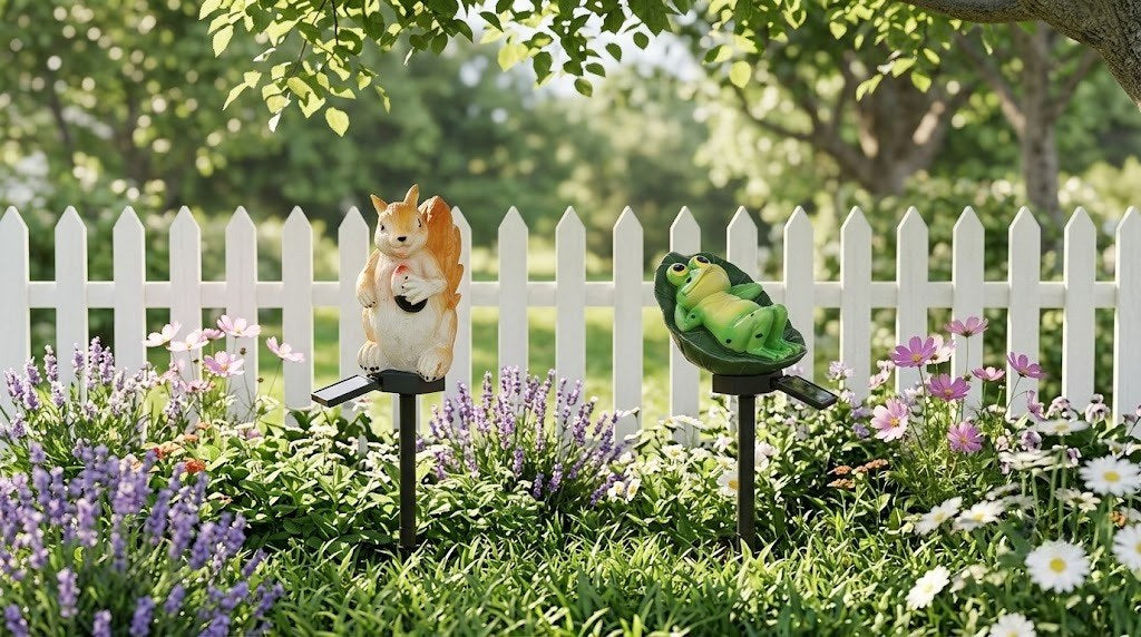 Luminous Storybook Animal Solar Stakes – Hand-Painted Resin Garden Pathway Lights (10 Styles)