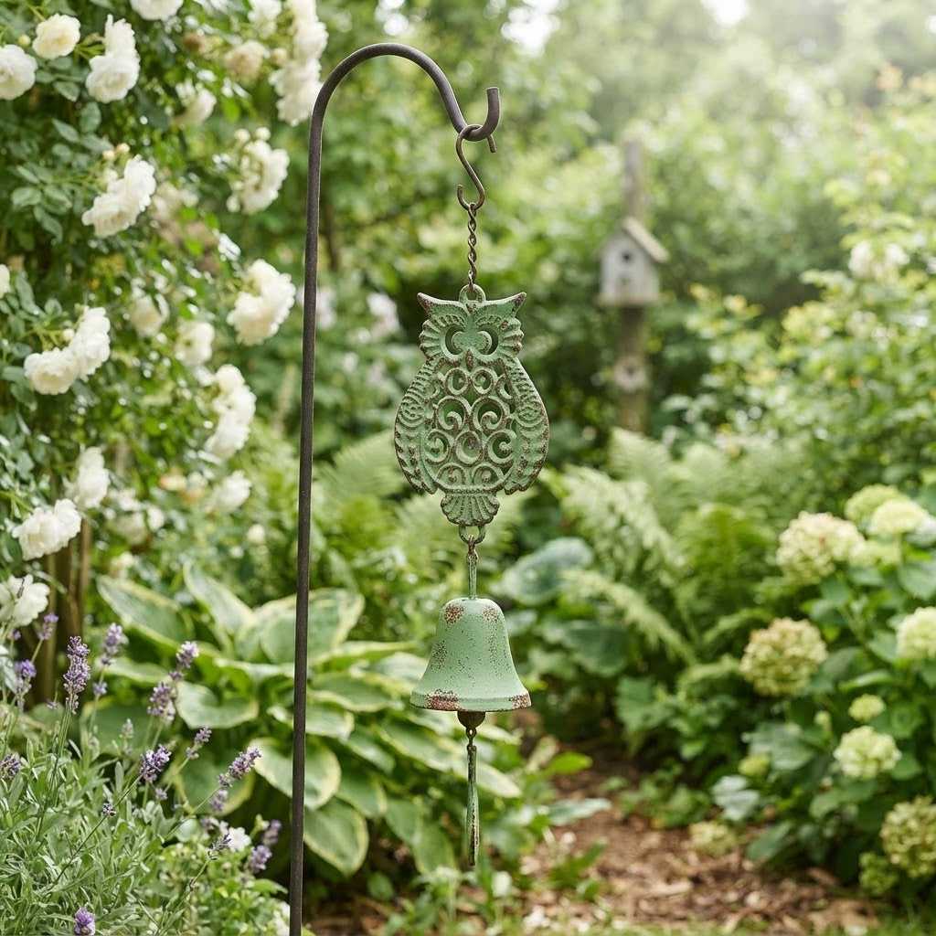 Rustic Cast Iron Hanging Garden Bells & Wind Chimes
