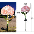 Luminous Hydrangea Solar Pathway Lights – Waterproof Blooming Flower Garden Stakes Courtyard Decoration