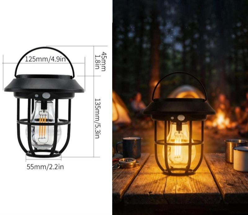 4-in-1 Collapsible Solar Camping Lantern – Pop-Up LED Tent Light, Flashlight & Emergency Power Bank