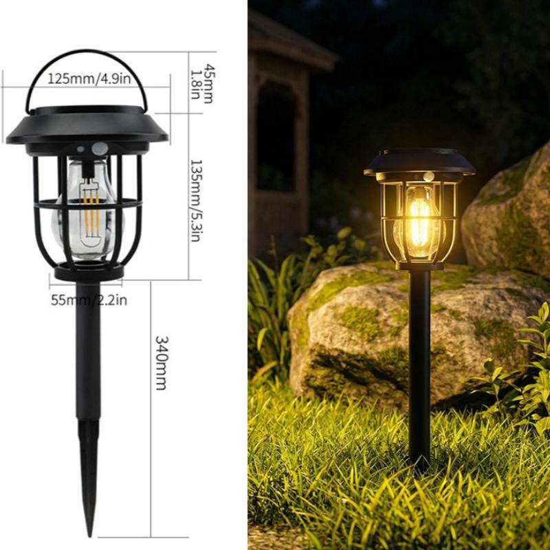 3-in-1 Solar Edison Lantern – Motion Sensor Outdoor Stake, Wall Sconce & Hanging Light