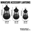 Miniature Solar Hanging Lantern – Replacement Garden Statue Light & Fairy Decor (3 Sizes)