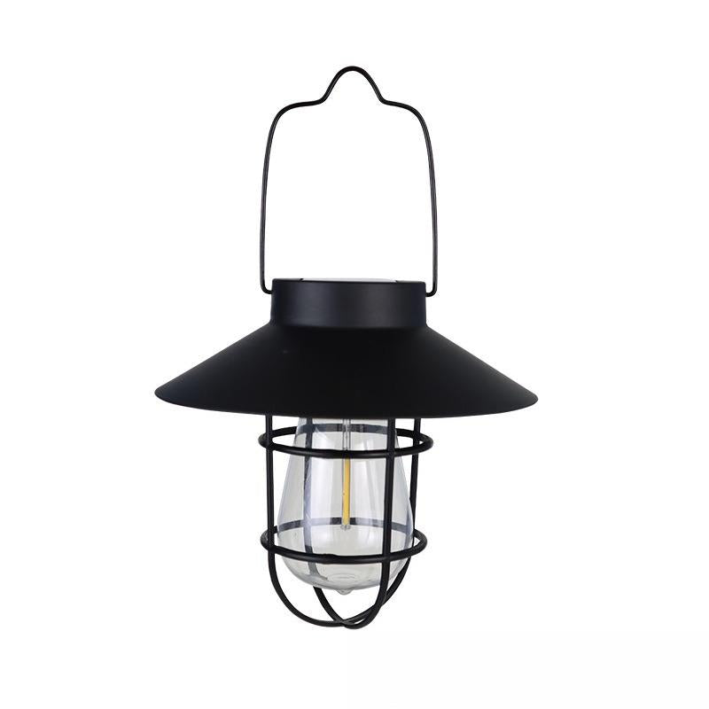 Vintage Edison-Style Solar Hanging Lantern – Rustic Farmhouse Outdoor Garden Light (2 Colors)