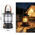 Solar Camping Lantern - Black (Flame Effect)