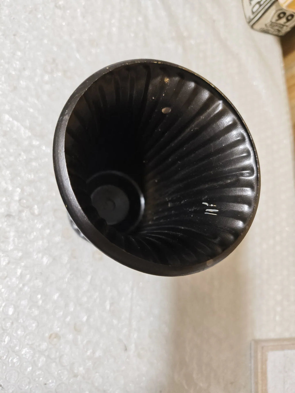 Vintage-Inspired Distressed Iron Urn Vase | Fluted Pedestal Trophy Vase