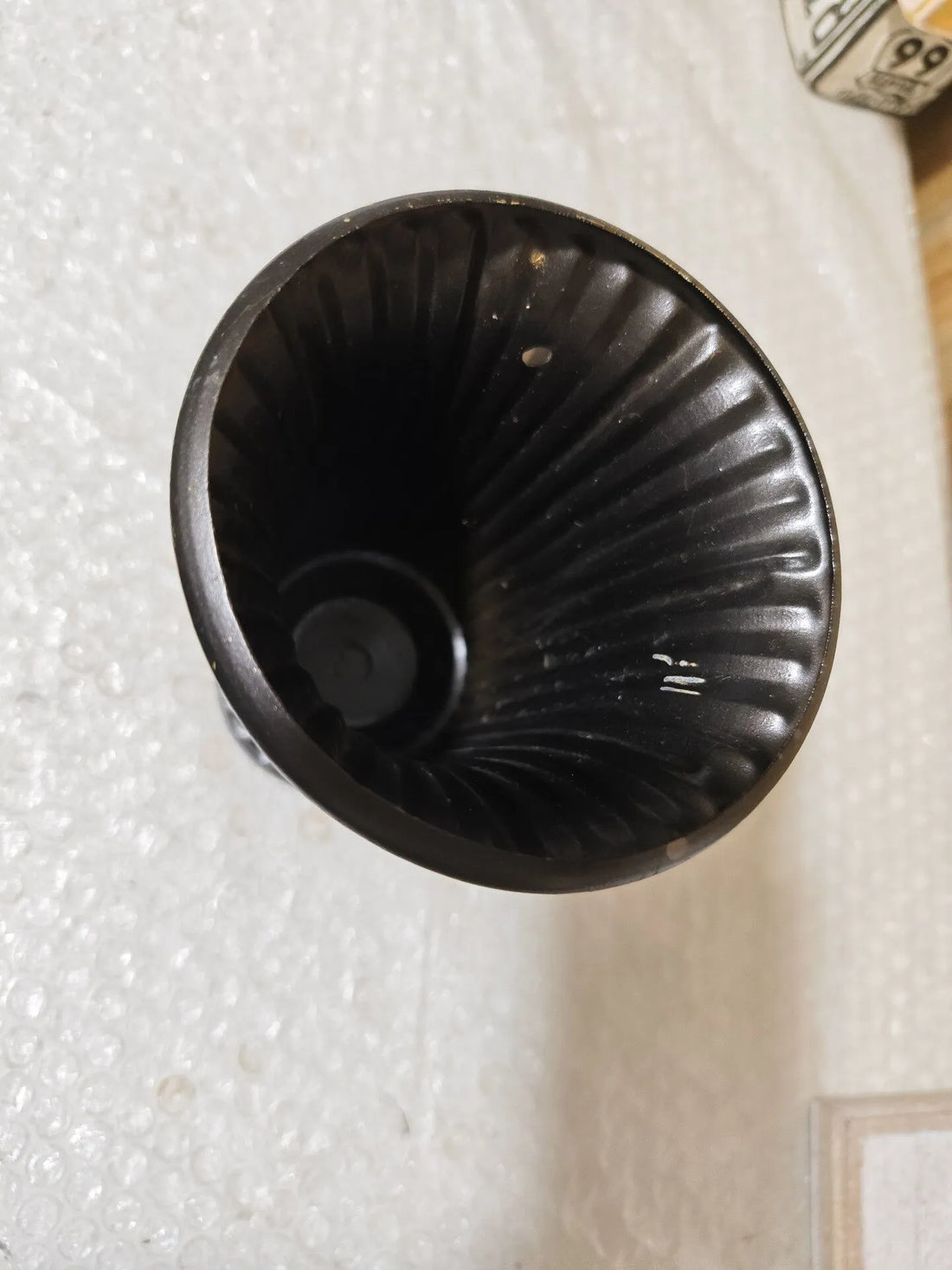 Vintage-Inspired Distressed Iron Urn Vase | Fluted Pedestal Trophy Vase