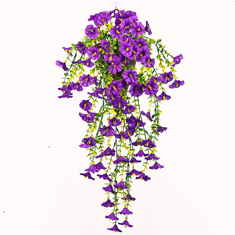 Artificial trailing vine flowers with purple blooms and long cascading stems.