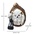 Wall-Mounted Reading Owl with Lantern