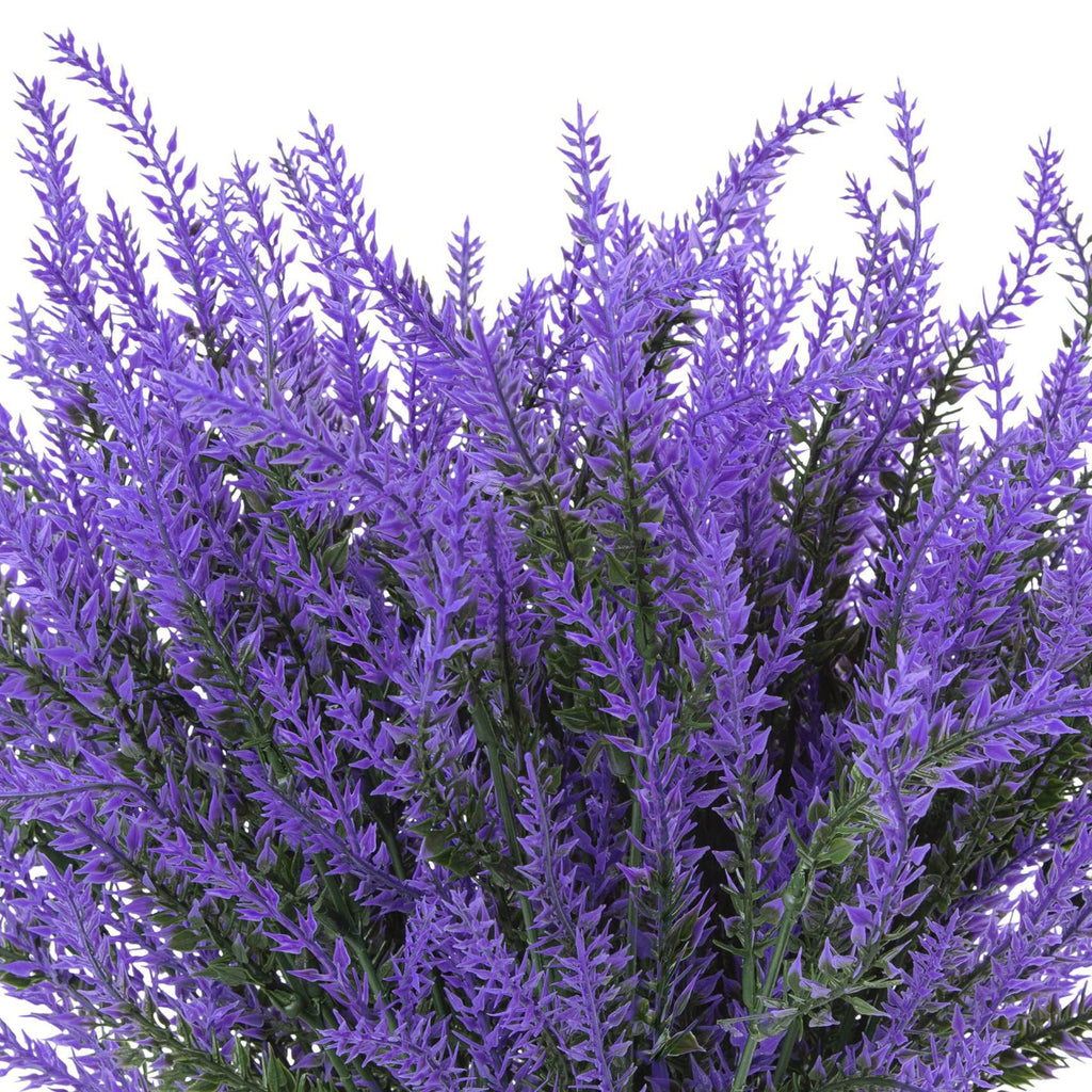 Lifelike Faux Lavender Bundles – UV-Resistant Artificial Window Box Flowers (Set of 20 Stems)