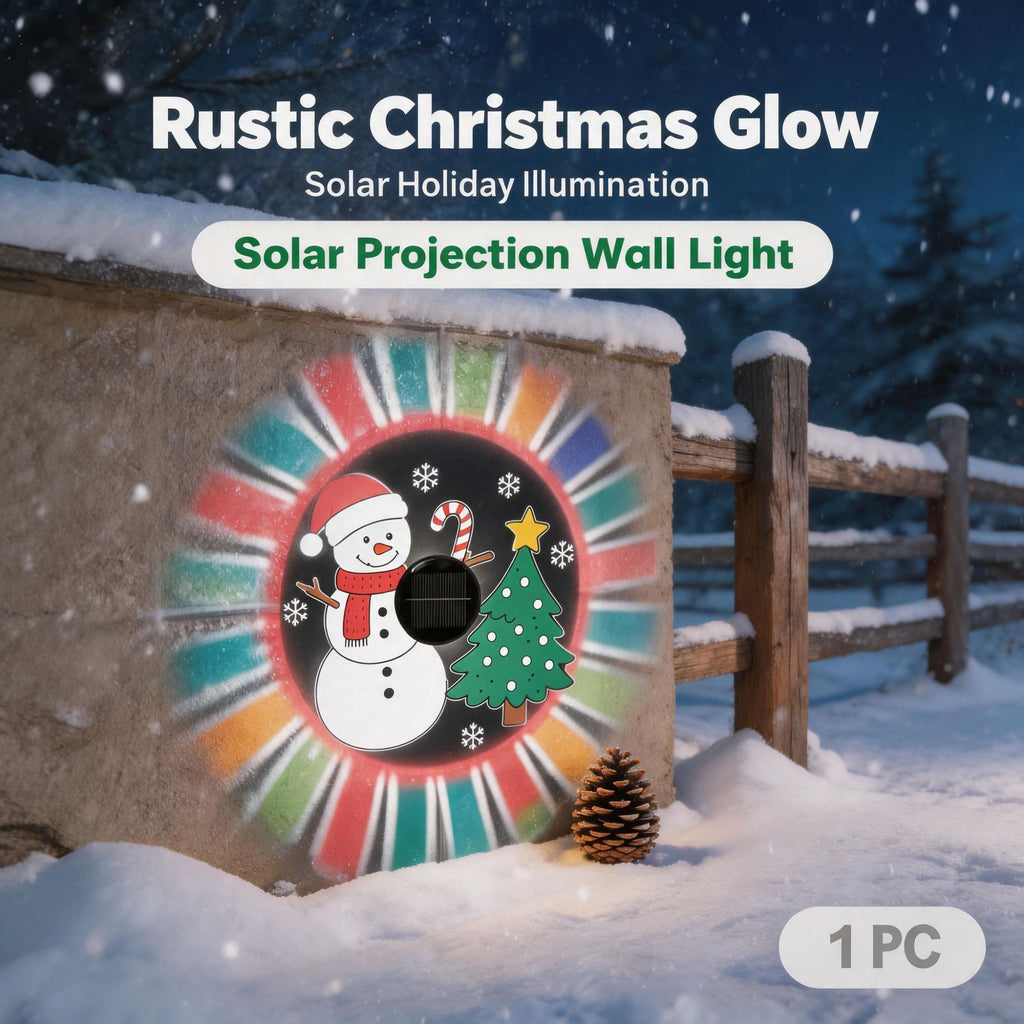Luminous Holiday Silhouettes – Solar Christmas Projection Wall Light (3 Styles)