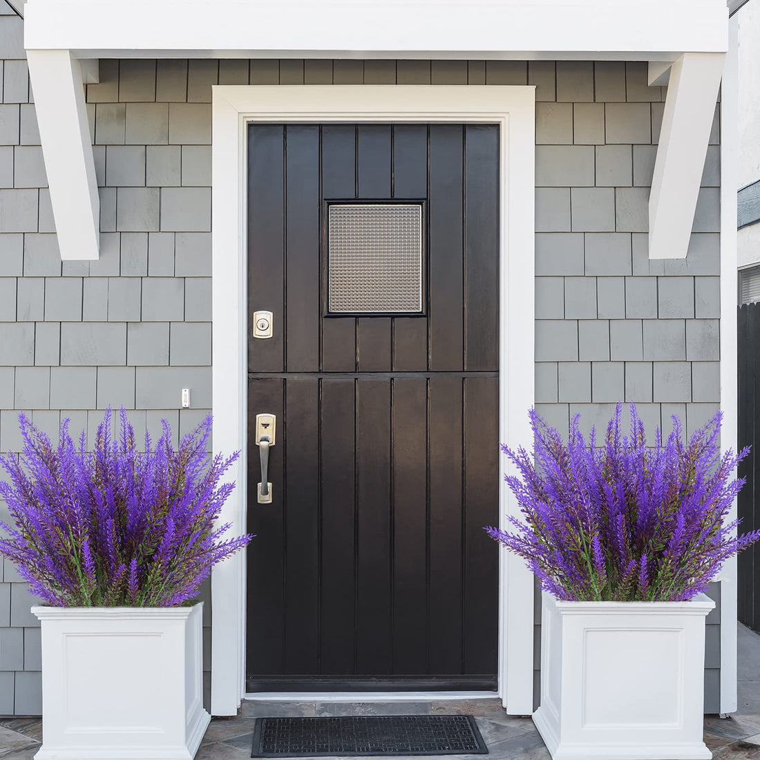 Lifelike Faux Lavender Bundles – UV-Resistant Artificial Window Box Flowers (Set of 20 Stems)