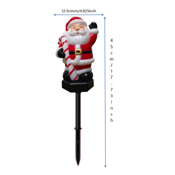 Luminous Retro Christmas Friends – 3D Glowing Solar Pathway Stakes (Set of 2)