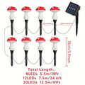 Luminous Solar Mushroom String Lights – Waterproof Fairy Garden Toadstool Stakes (8, 12, or 20 LEDs)