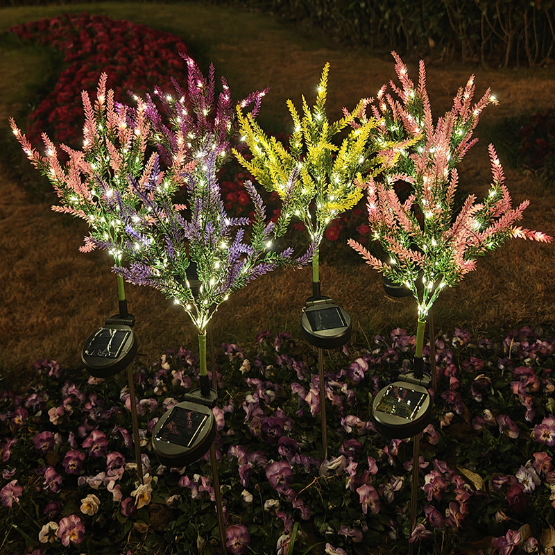 Luminous Solar Lavender & Heather Pathway Lights – Waterproof Glowing Garden Stakes (Set of 2)