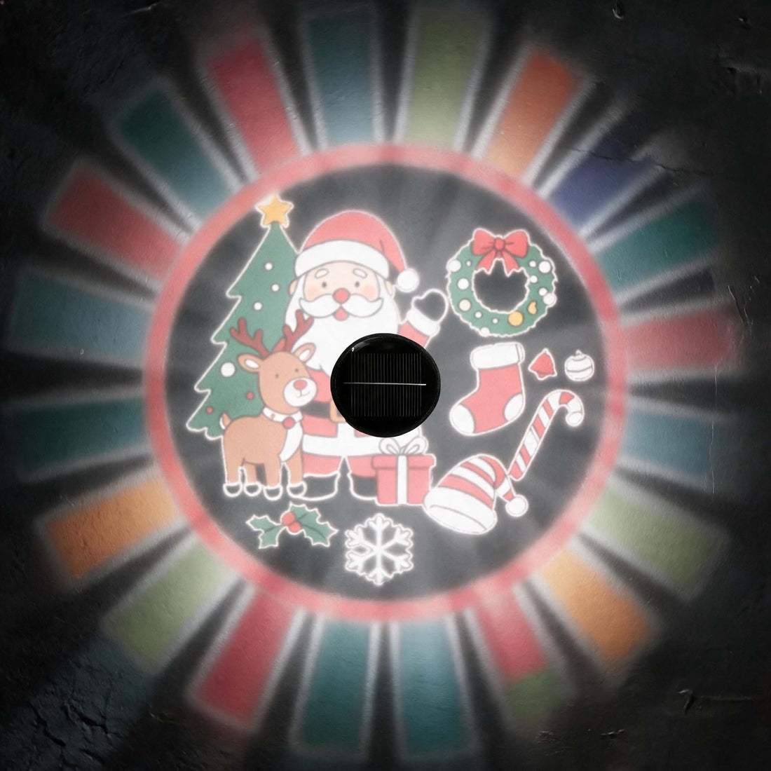 Luminous Holiday Silhouettes – Solar Christmas Projection Wall Light (3 Styles)