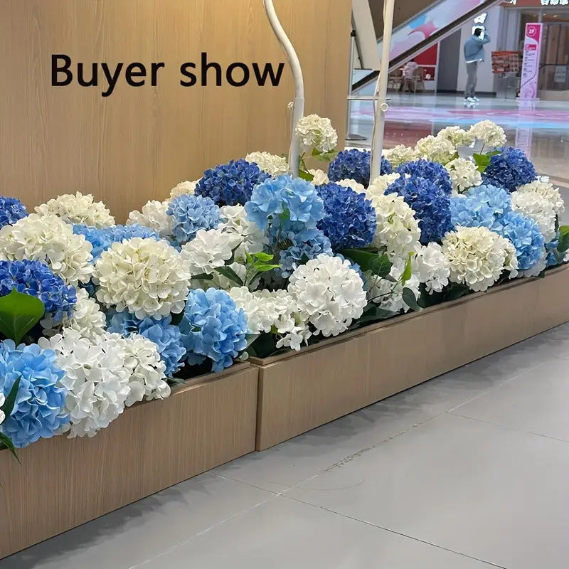 Lifelike Faux Hydrangea Stems – Romantic Artificial Silk Flowers (Set of 5 Large Blooms)