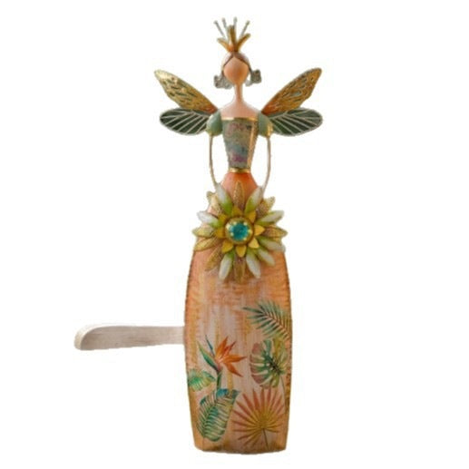 Artisan Metal Fairy Angel Garden Accents – Hand-Painted Vintage Yard Art Sculptures