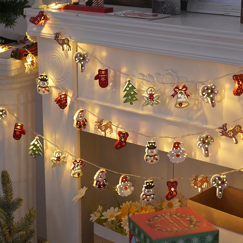 Festive Holiday LED String Lights – 3 Meter Glowing Christmas Characters (Battery or USB)