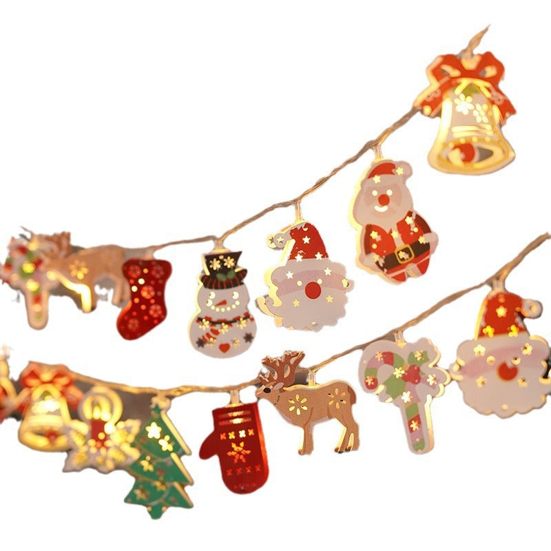 Festive Holiday LED String Lights – 3 Meter Glowing Christmas Characters (Battery or USB)