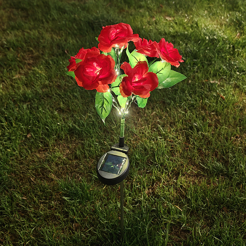 Luminous Solar Rose Garden Stakes – Waterproof Lifelike LED Flower Pathway Lights (Set of 2)