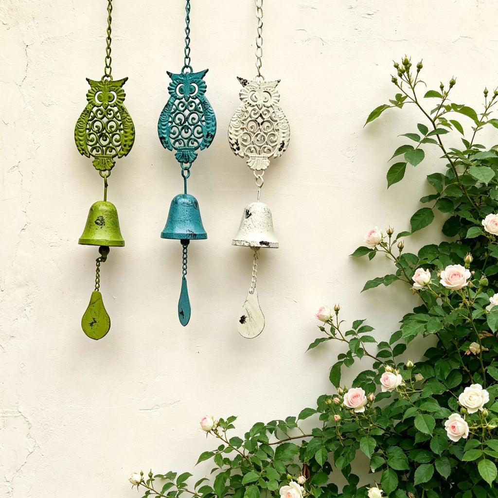 Rustic Cast Iron Hanging Garden Bells & Wind Chimes
