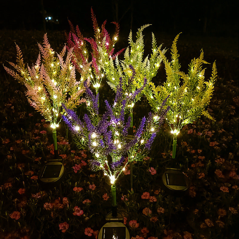 Luminous Solar Lavender & Heather Pathway Lights – Waterproof Glowing Garden Stakes (Set of 2)