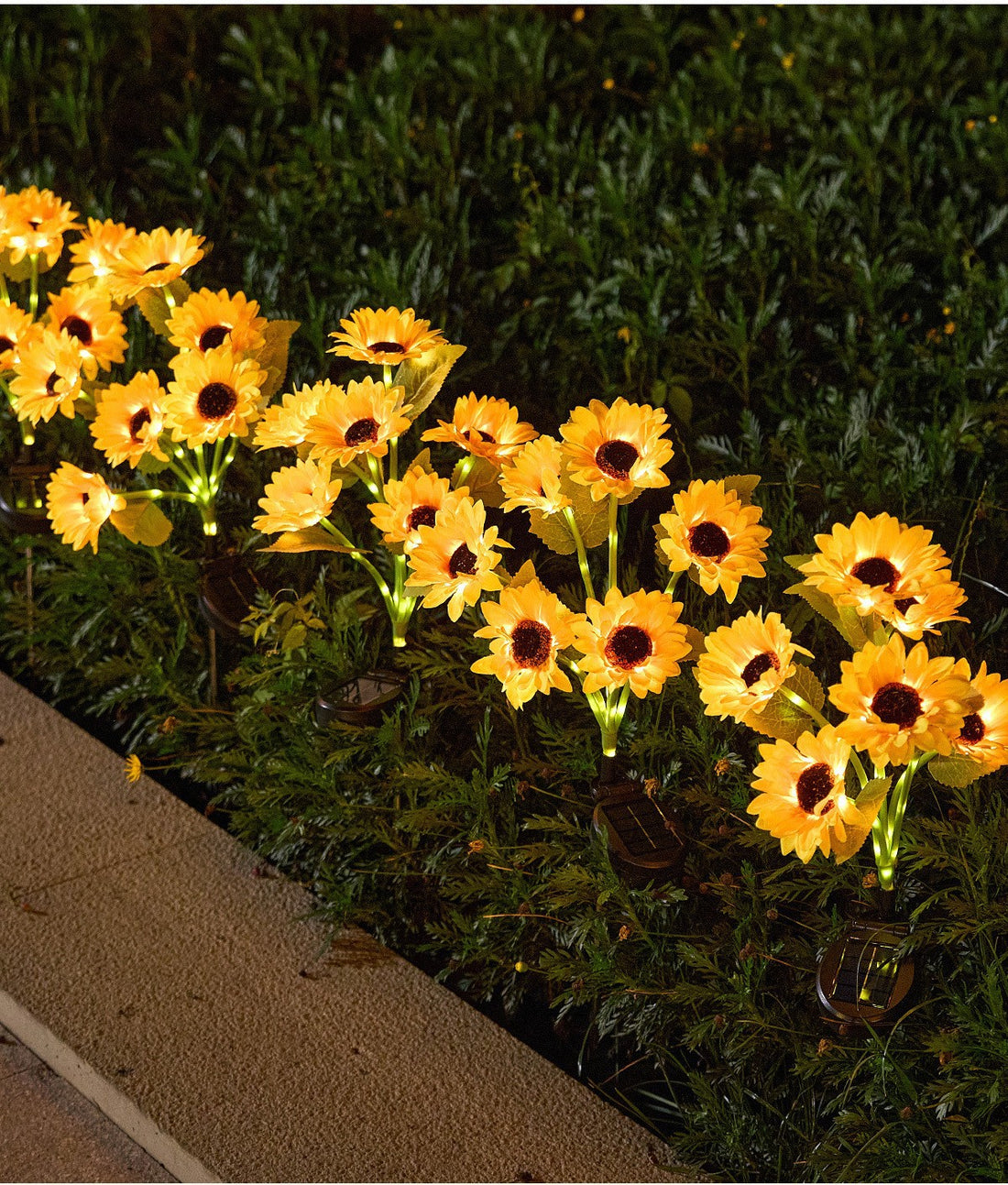 Luminous Solar Sunflower Pathway Lights – Waterproof Blooming Garden Stakes (Set of 2)