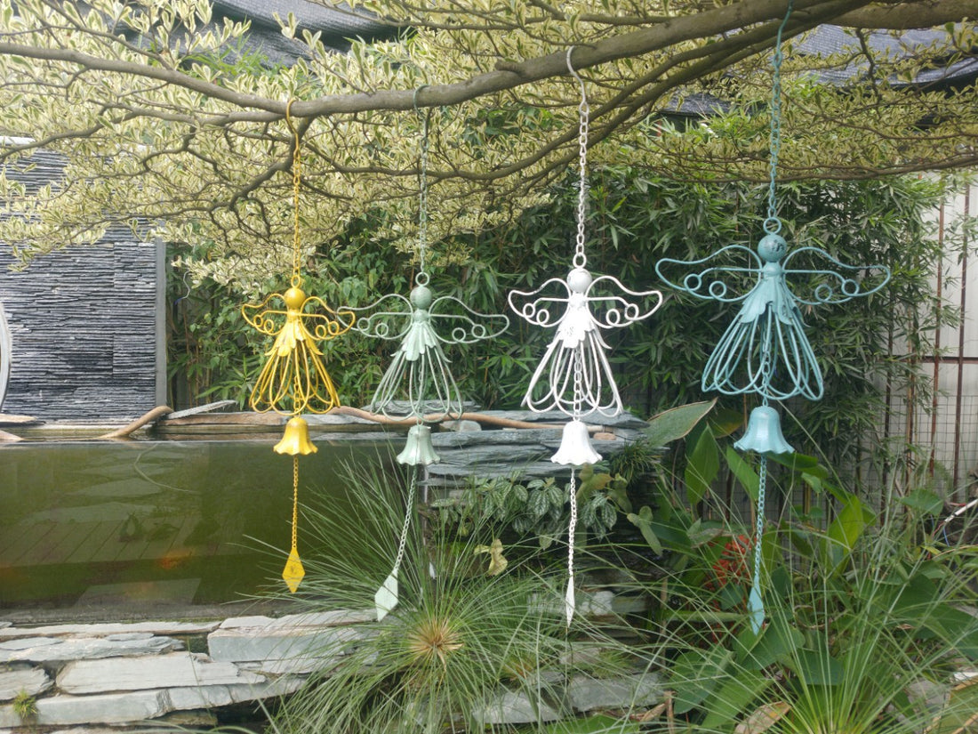 Rustic Cast Iron Hanging Garden Bells & Wind Chimes