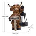 Standing Cow with Pink Flowers