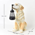 Luminous Solar Animal Garden Guardian – Hand-Painted Resin Statue with Glowing Lantern