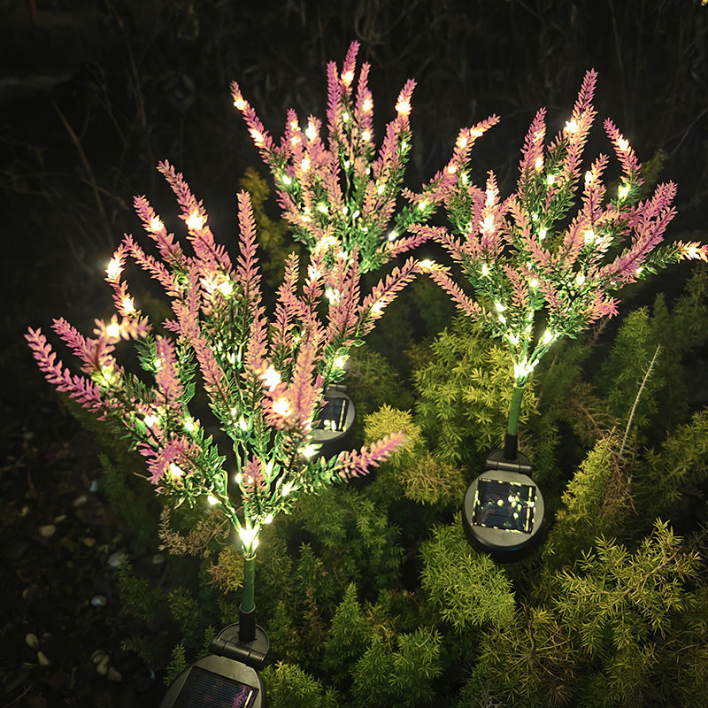 Luminous Solar Lavender & Heather Pathway Lights – Waterproof Glowing Garden Stakes (Set of 2)