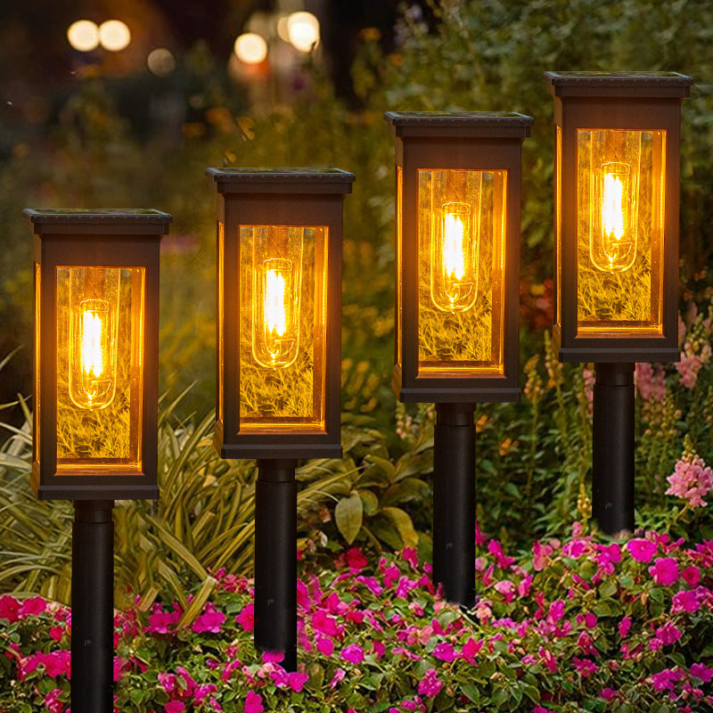 Luminous Vintage Solar Lights – Edison Filament & Flame Outdoor Lanterns (Stake & Wall Mount Styles)