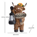 Standing Cow with Yellow Flowers