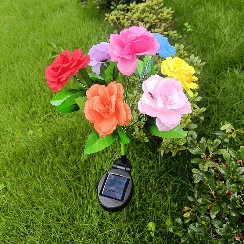 Luminous Solar Rose Garden Stakes – Waterproof Lifelike LED Flower Pathway Lights (Set of 2)