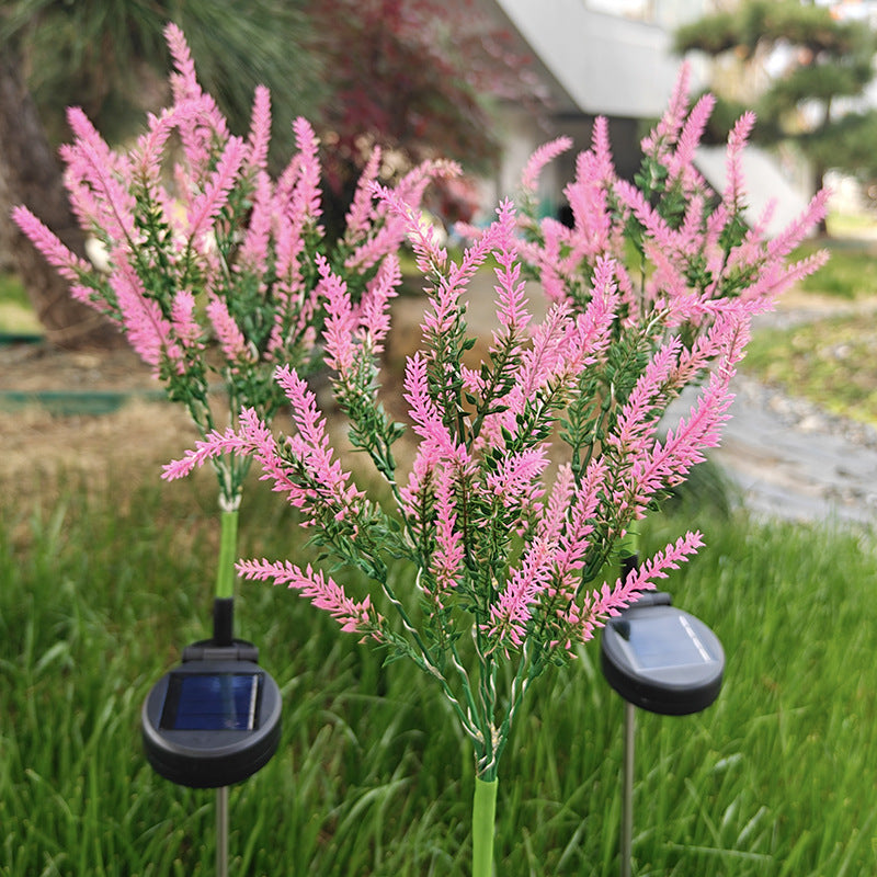 Luminous Solar Lavender & Heather Pathway Lights – Waterproof Glowing Garden Stakes (Set of 2)